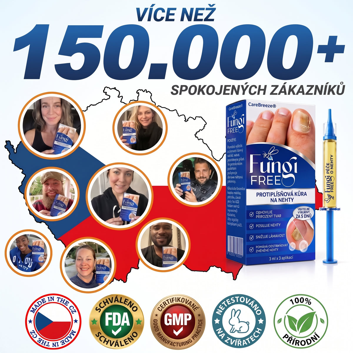 🇪🇺 Certyfikowany w UE 👩‍🔬 CareBreeze® Fungi Free – Intensywna Kuracja do Paznokci na Bazie Jadu Pszczelego ✨