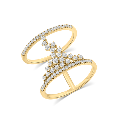 Abstract Parallel Diamond Ring