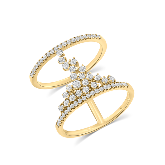 Abstract Parallel Diamond Ring