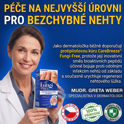 🇪🇺 Certyfikowany w UE 👩‍🔬 CareBreeze® Fungi Free – Intensywna Kuracja do Paznokci na Bazie Jadu Pszczelego ✨