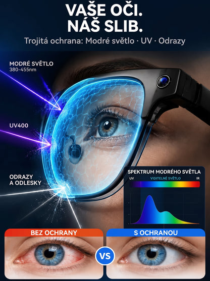 👓 Chytré AI brýle s kamerou 8 MP – překlad v reálném čase do 160+ jazyků, Bluetooth a inteligentní AI funkce🏆