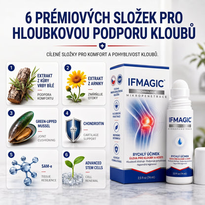 OFICIÁLNÍ OBCHOD | IFMAGIC® 0,05 mm Mikroneedle Rychle Působící Roll-On pro Úlevu Kloubů a Kostí🔥