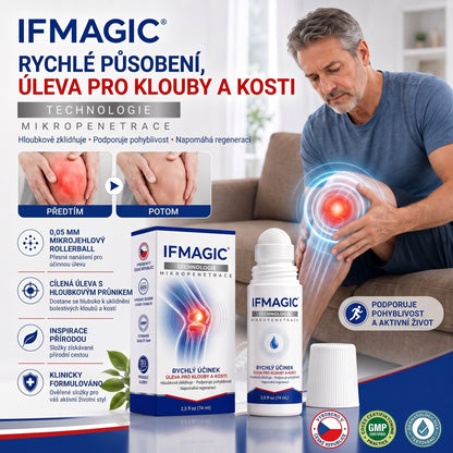 OFICIÁLNÍ OBCHOD | IFMAGIC® 0,05 mm Mikroneedle Rychle Působící Roll-On pro Úlevu Kloubů a Kostí🔥