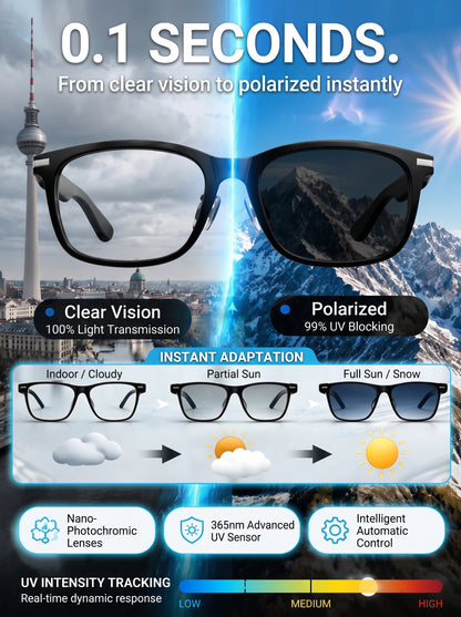 👓 Chytré AI brýle s kamerou 8 MP – překlad v reálném čase do 160+ jazyků, Bluetooth a inteligentní AI funkce🏆